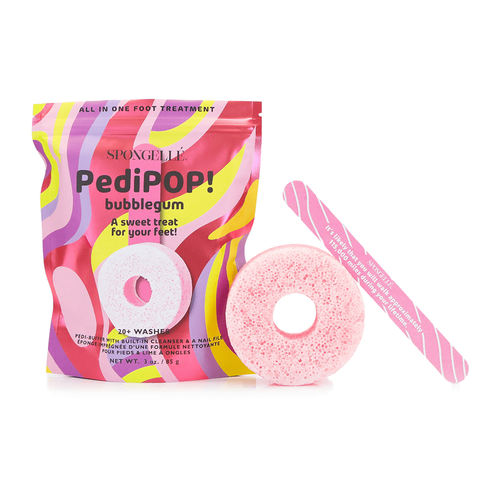 Spongellé Bath & Body Bubblegum PediPop - Pedi Buffer & Nail File