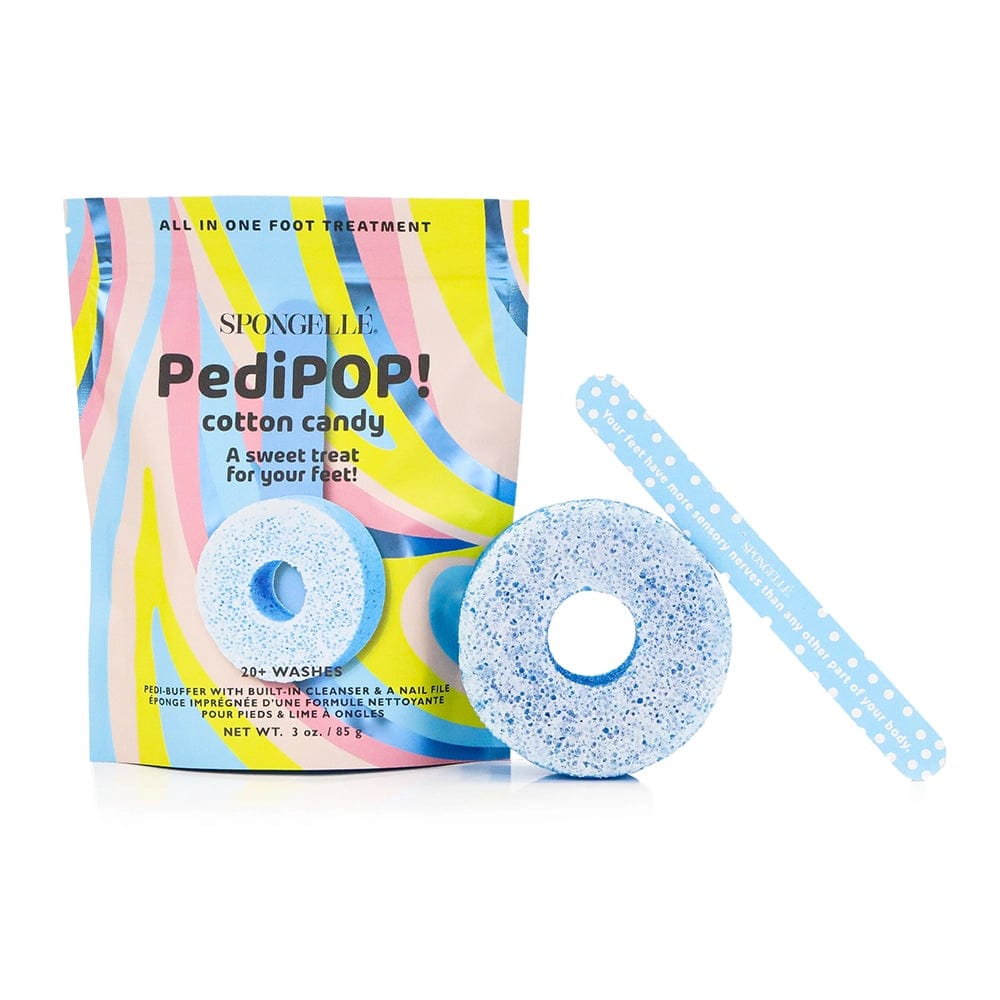 Spongellé Bath & Body Cotton Candy Pedipop - Pedi Buffer & Nail File