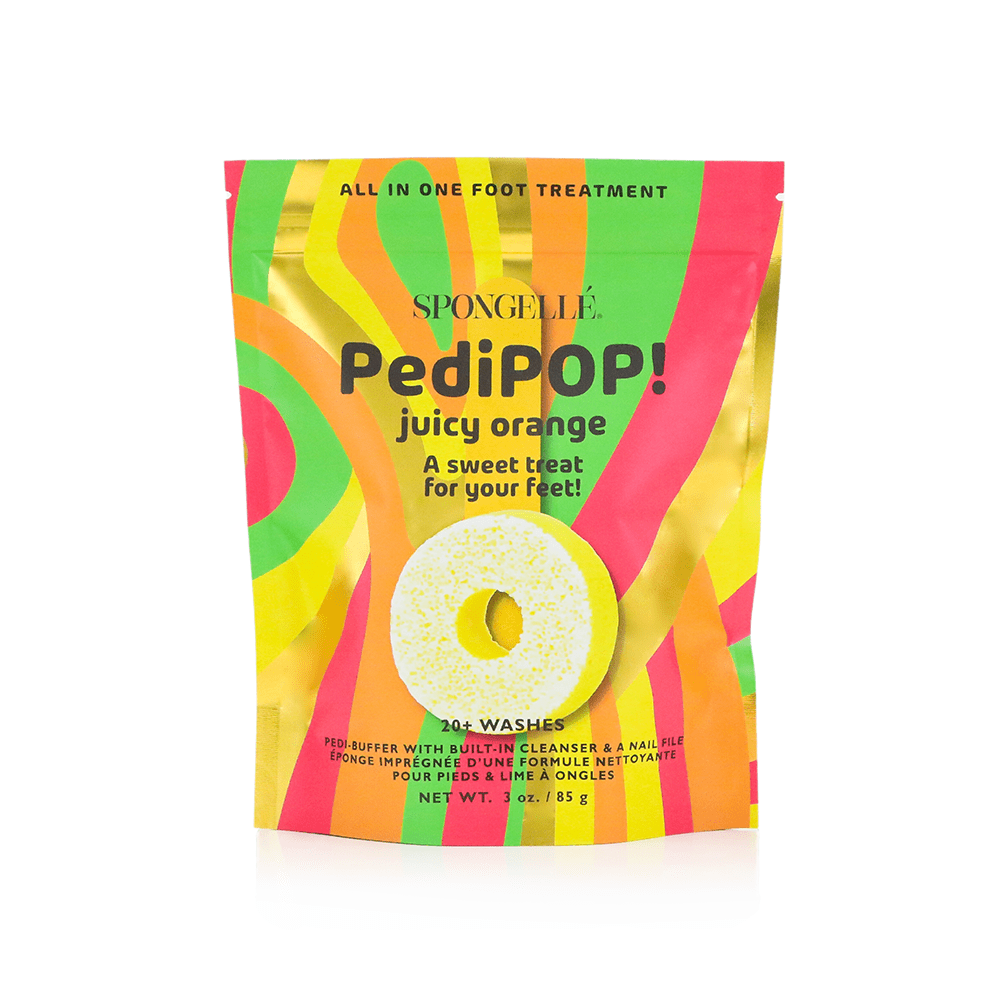 Spongellé Bath & Body Juicy Orange PediPop - Pedi Buffer & Nail File