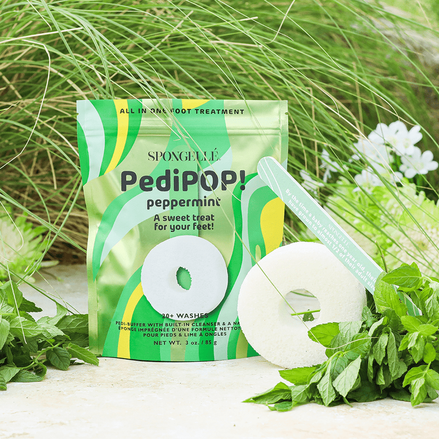 Spongellé Bath & Body Peppermint PediPop - Pedi Buffer & Nail File