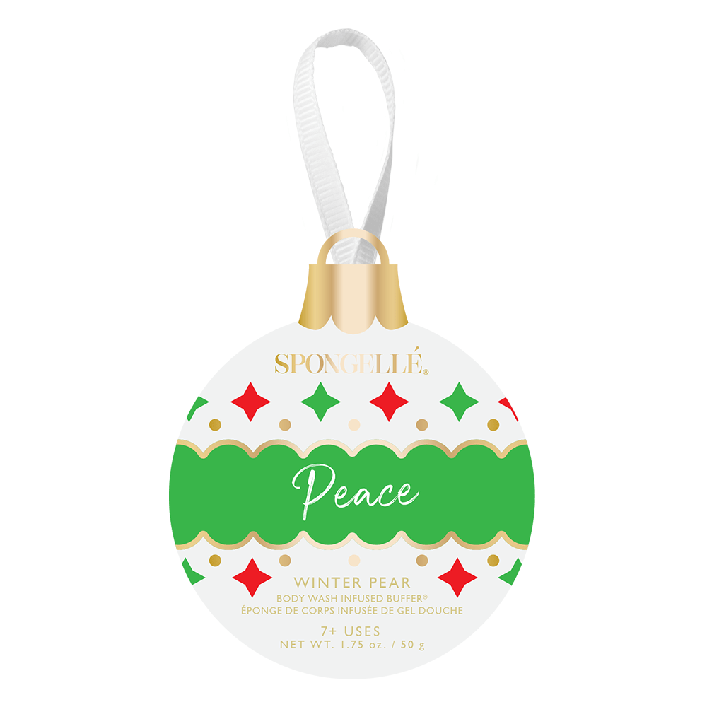 Spongellé Winter Pear Holiday Ornament Buffer