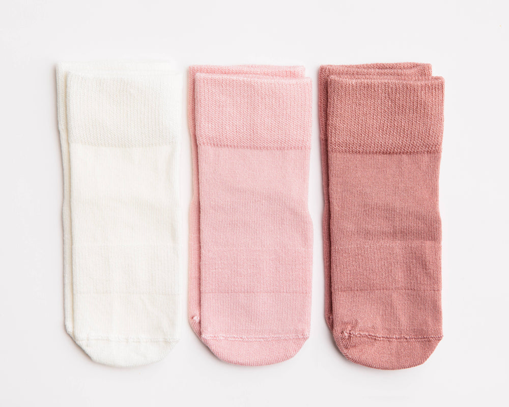 squid socks Baby & Toddler Socks & Tights 0 - 6M Claire - Non-Slip Baby Socks in Ivory, Peony, Desert Rose