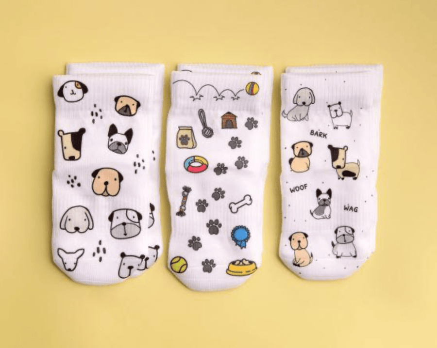 Squid Socks Socks 0-6M Woof Collection - 3 Pack Socks