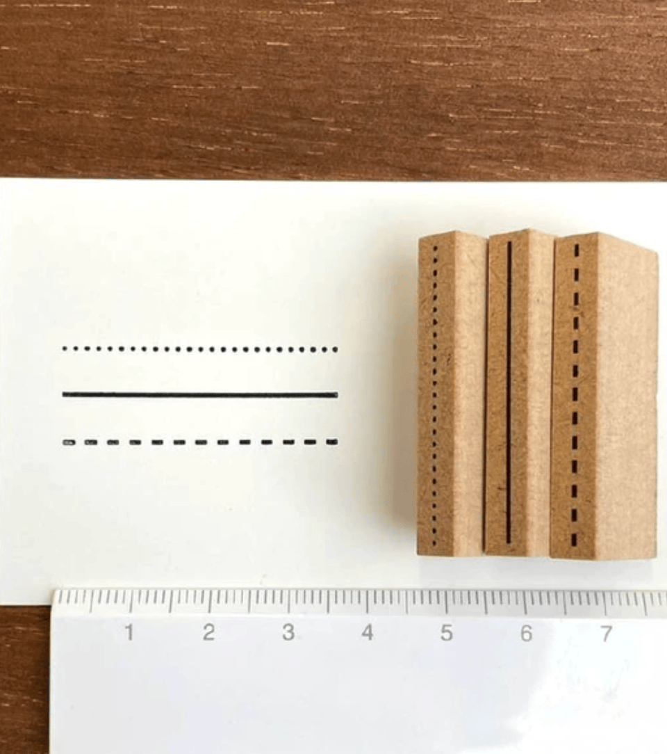 Stamp Marche Paper Stamp Marche Simple Line stamps - Set of 3, 35mm