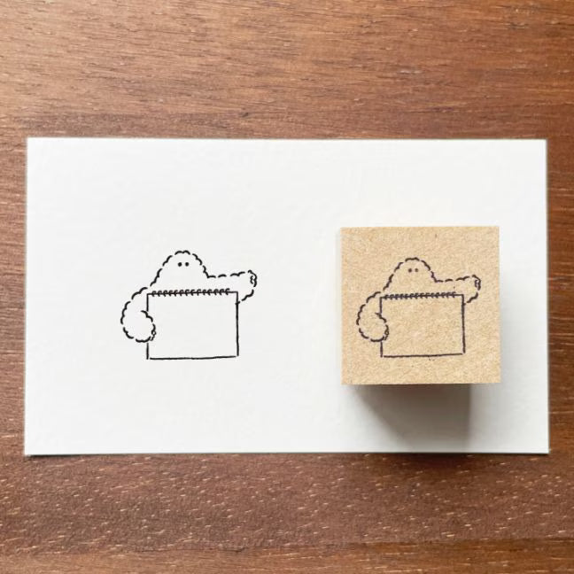 Stamp Marche Paper Stamp Marche Yeti-kun Illustration Stamp - Hitchhiking