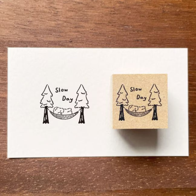 Stamp Marche Paper Stamp Marche Yeti-kun Illustration Stamp - Slow Day