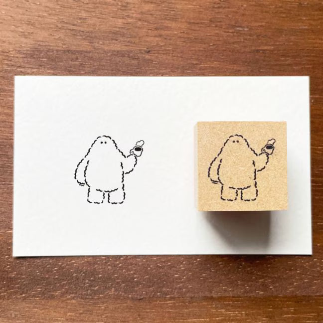 Stamp Marche Paper Stamp Marche Yeti-kun Illustration Stamp - Nice to Meet You