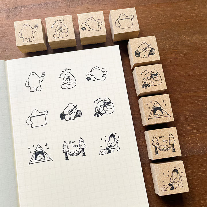 Stamp Marche Paper Stamp Marche Yeti-kun Illustration Stamp - Nice to Meet You