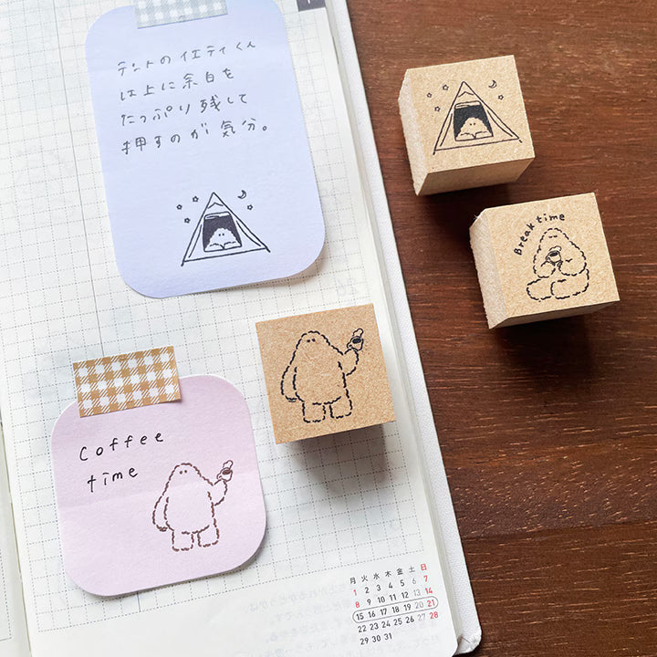 Stamp Marche Paper Stamp Marche Yeti-kun Illustration Stamp - Nice to Meet You