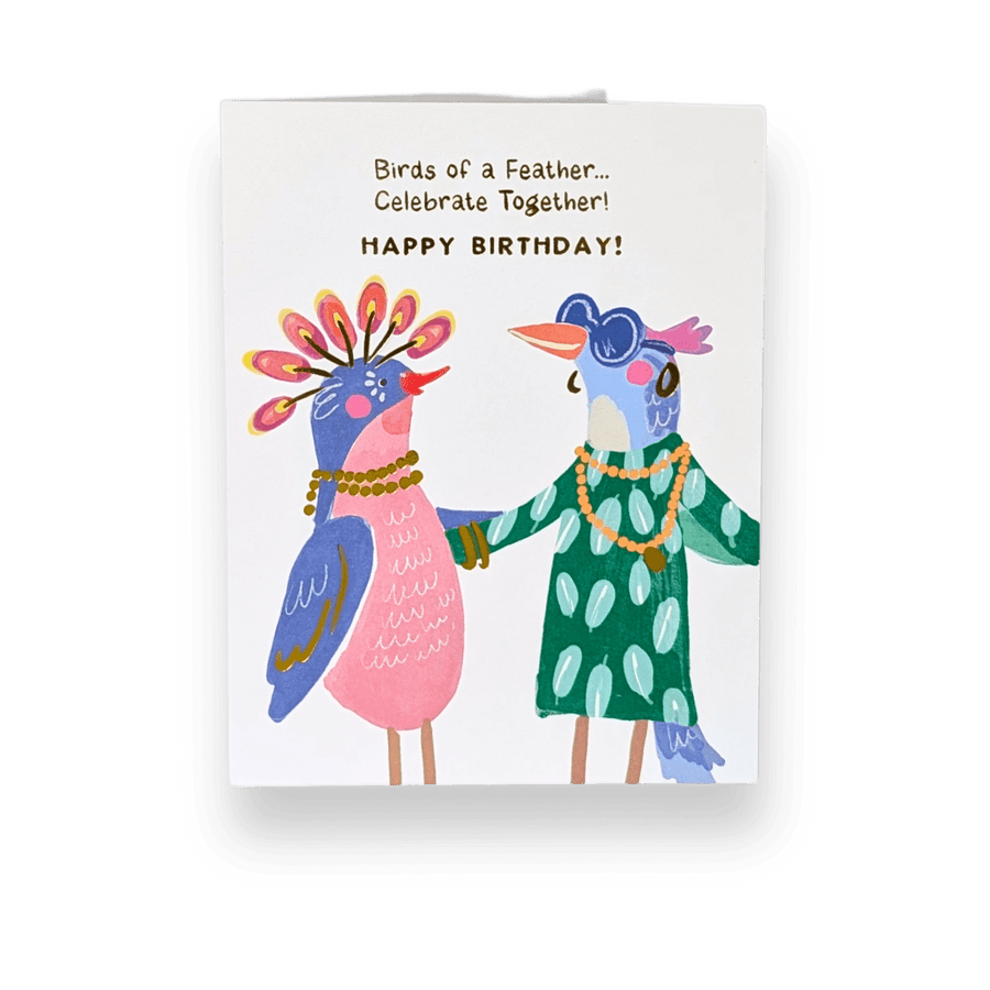 Stannie & Lloyd Greeting Card Birds of a Feather Birthday Card