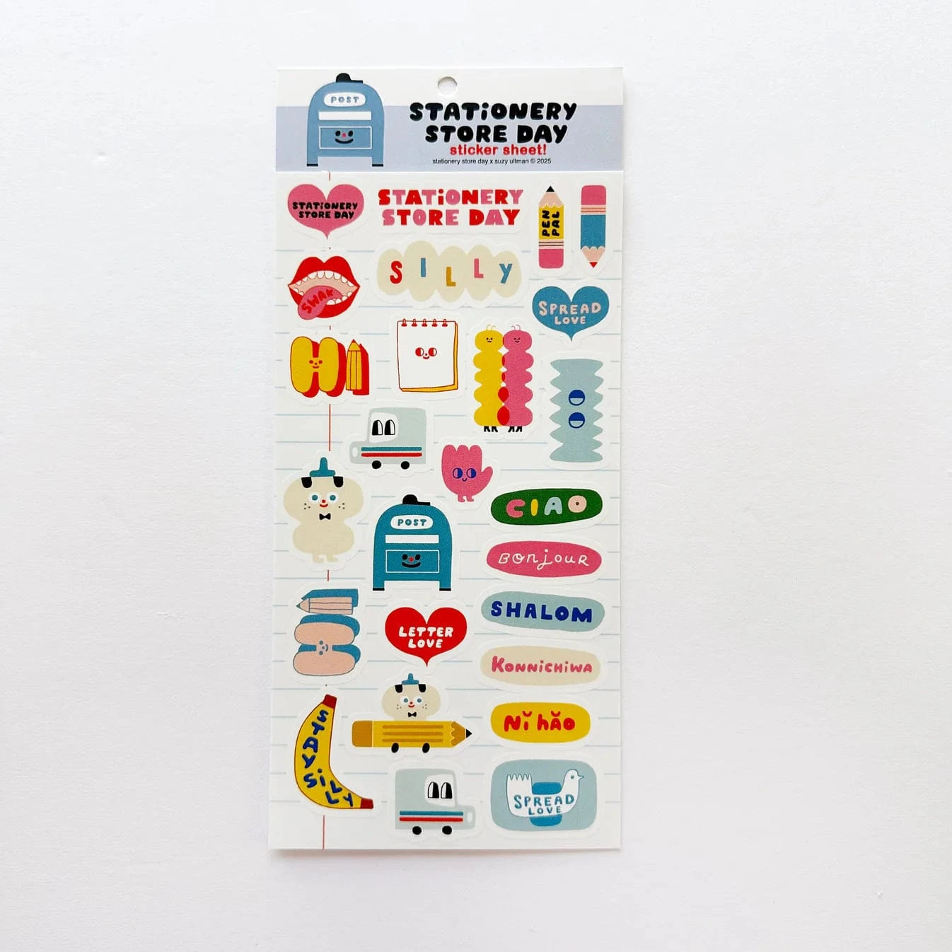 Stationery Store Day Cards Suzy's Cuties Sticker Sheet