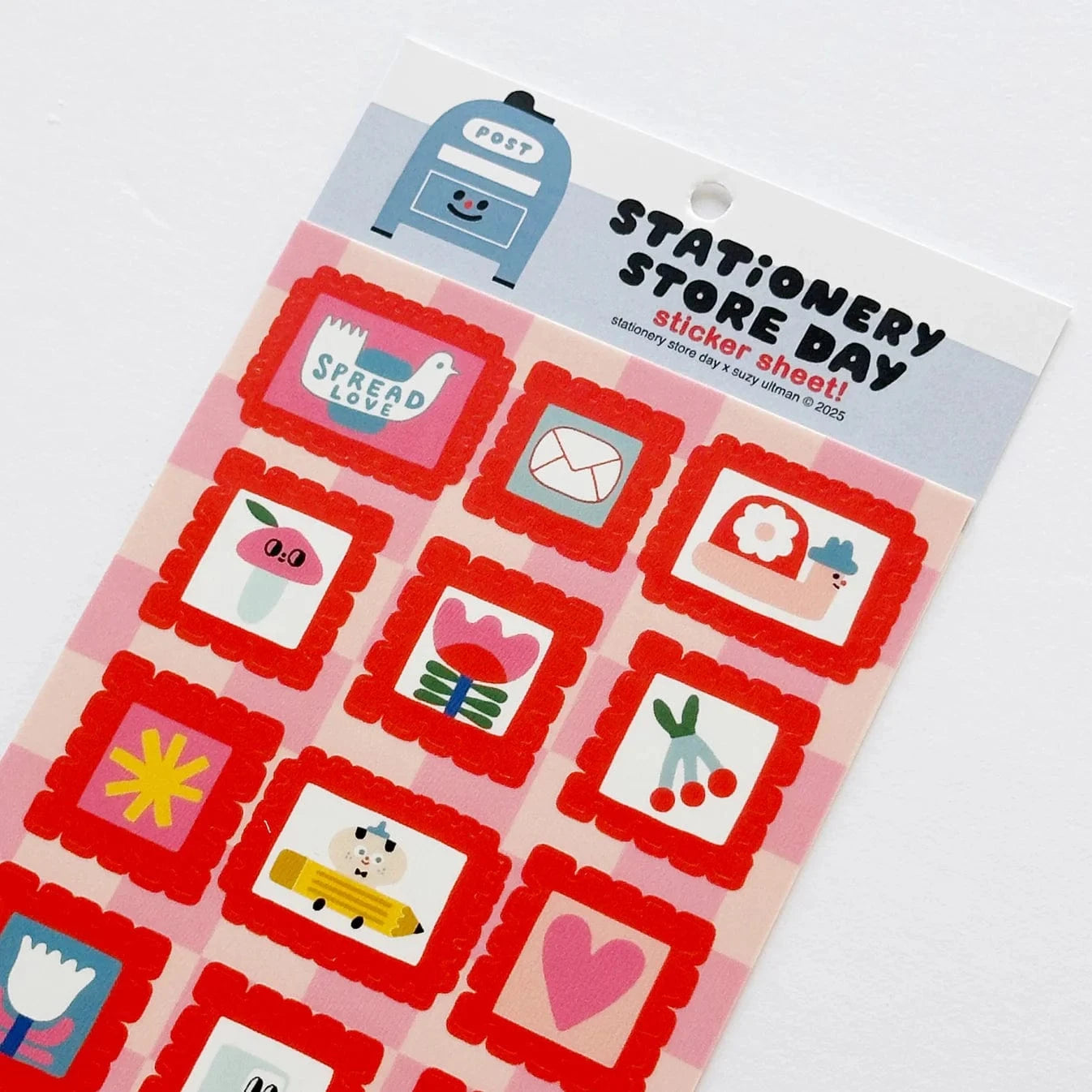 Stationery Store Day Cards Suzy's Stamps Sticker Sheet