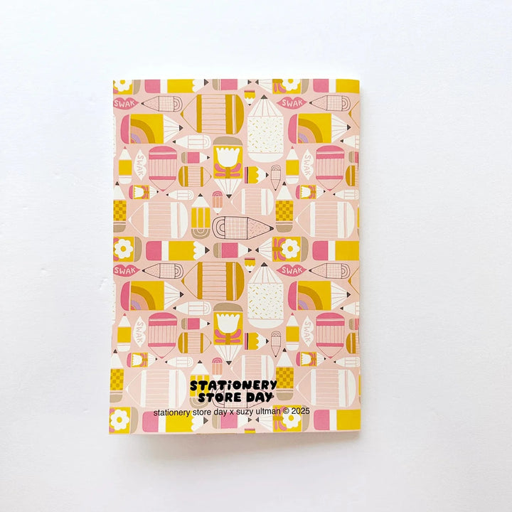 Stationery Store Day Paper Pencil Pattern Sticker Book