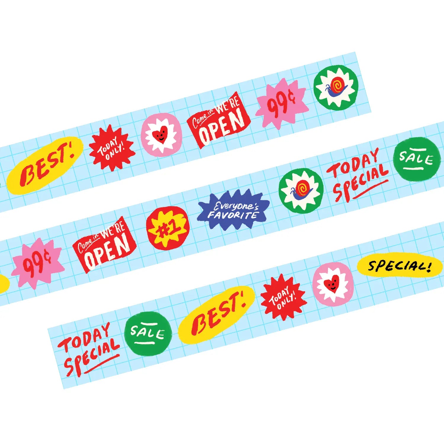 Stationery Store Day Paper Pop Signs Regular Washi Tape