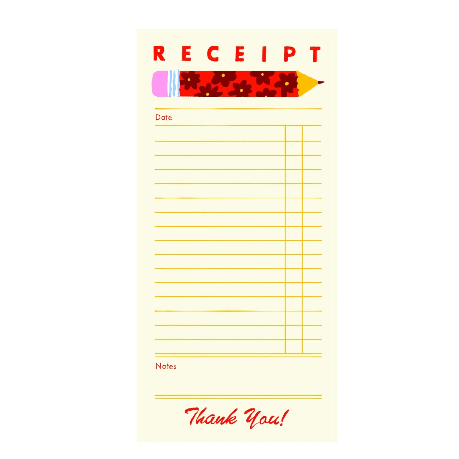 Stationery Store Day Paper Receipt Notepad