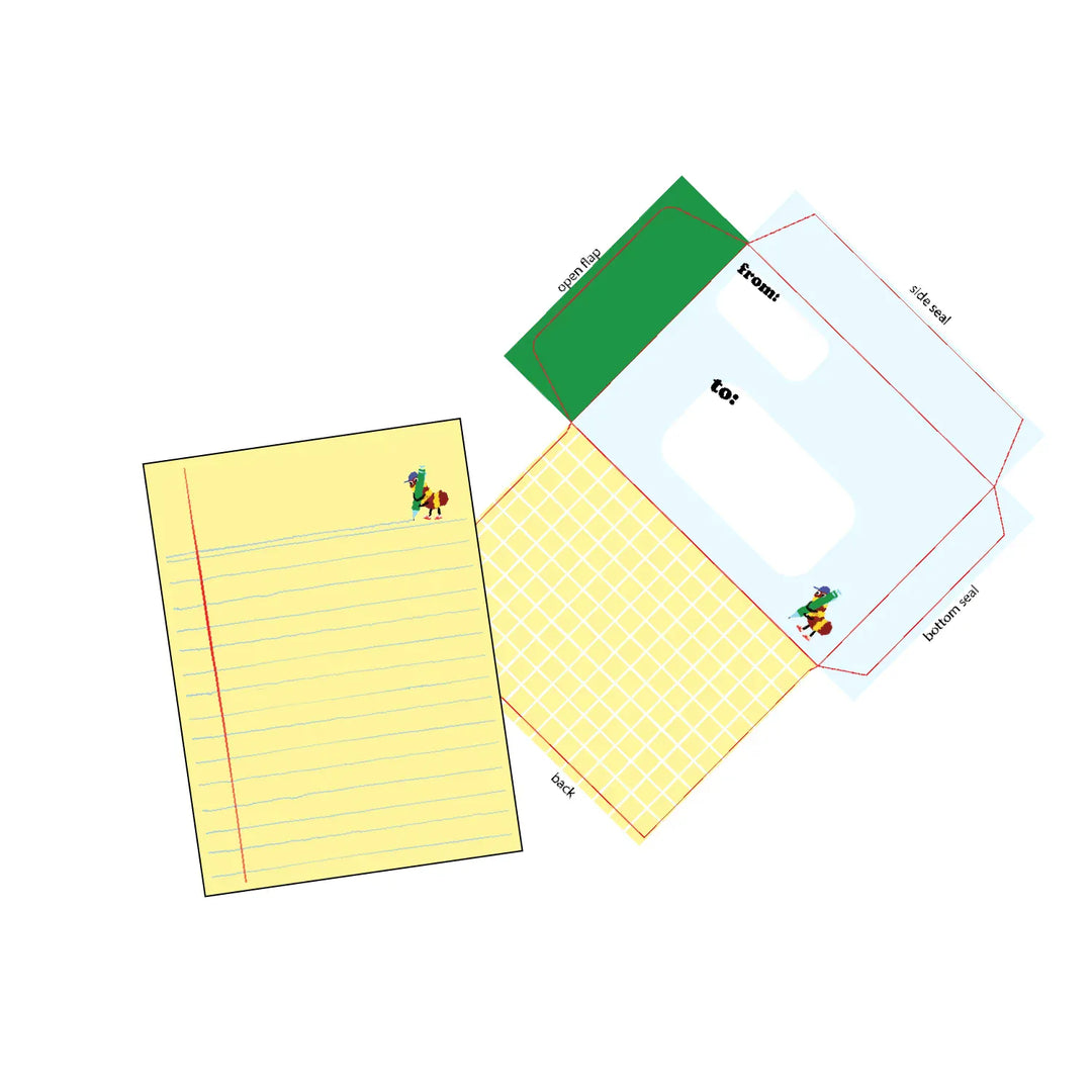 Stationery Store Day Paper Scribble Bug Mini Letter Set