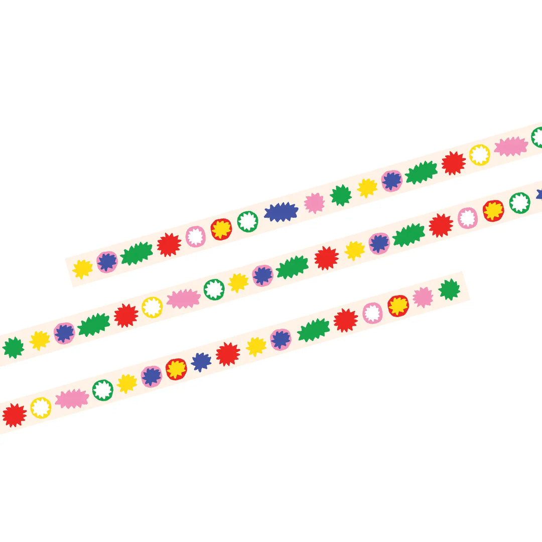 Stationery Store Day Paper Splats Narrow Washi Tape
