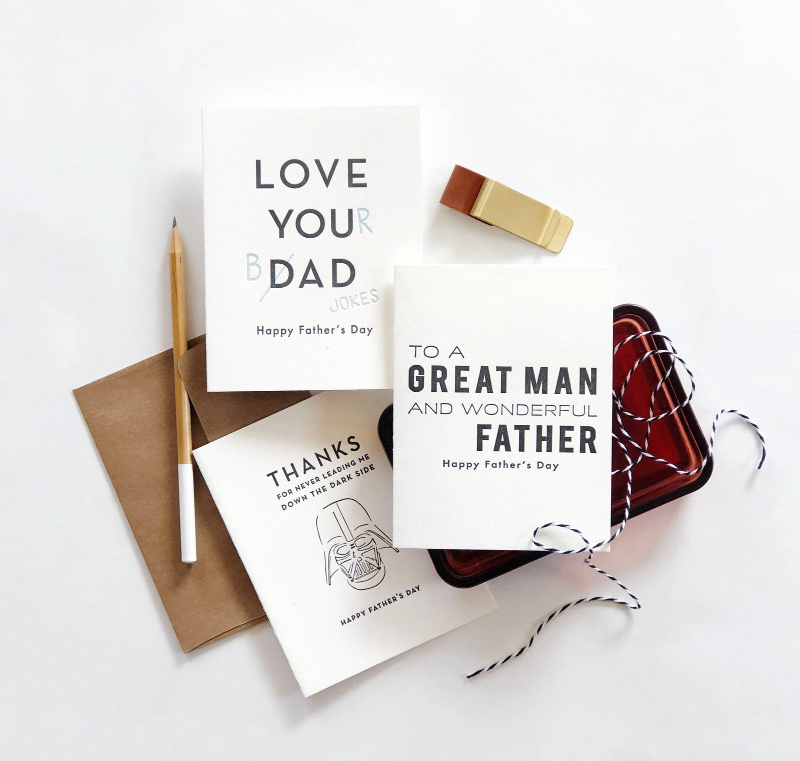 Steel Petal Press Cards Dad Jokes - Letterpress Father's Day Greeting Card