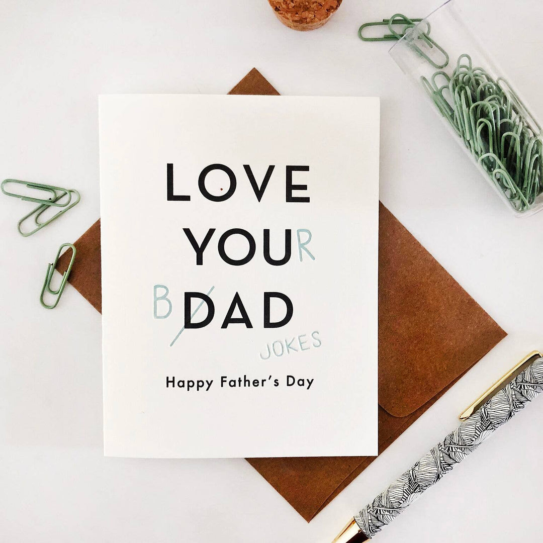 Steel Petal Press Cards Dad Jokes - Letterpress Father's Day Greeting Card
