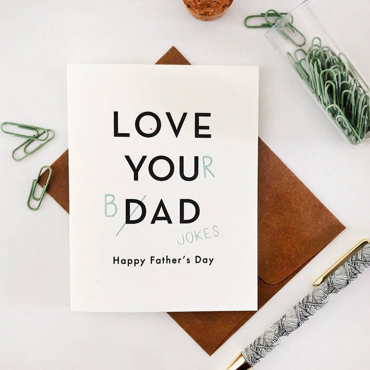 Steel Petal Press Cards Dad Jokes - Letterpress Father's Day Greeting Card