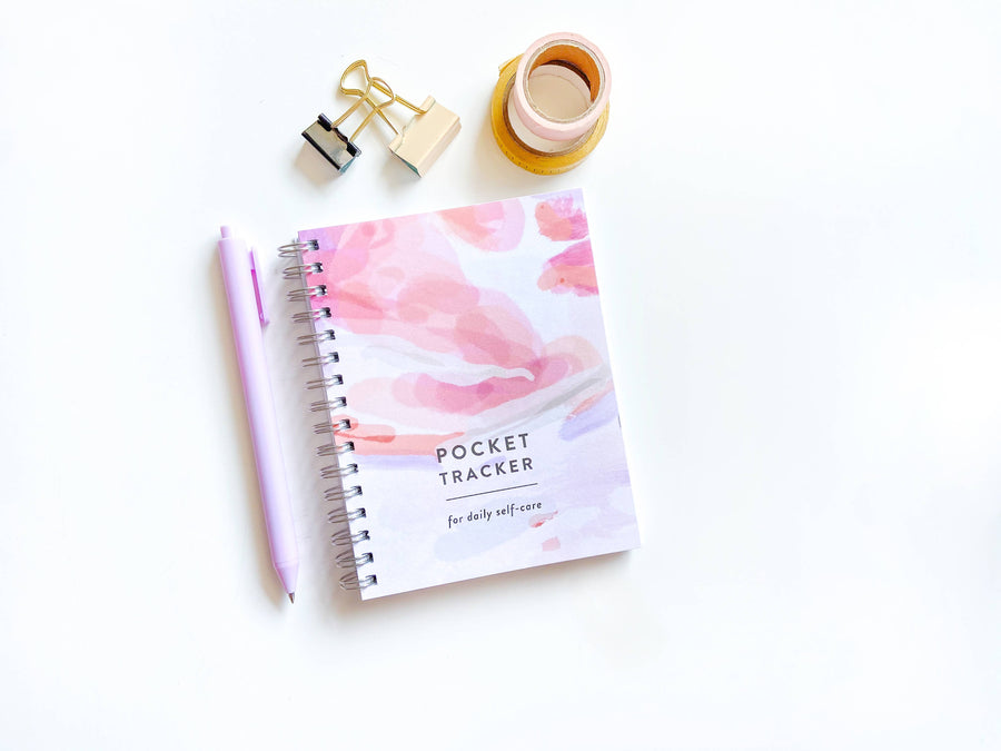 Steel Petal Press Notebook Pocket Spiral Notebook - Pocket Tracker for Self Care