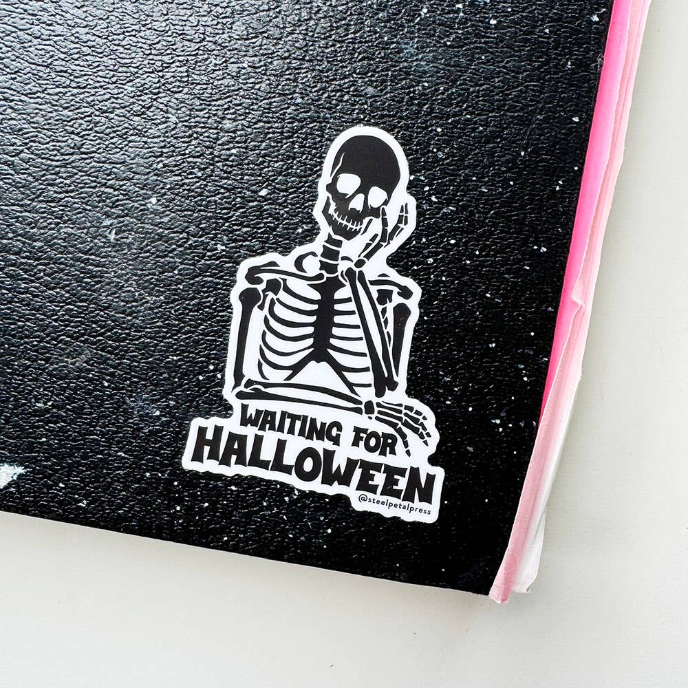 Steel Petal Press sticker Skeleton Halloween Die-Cut Sticker