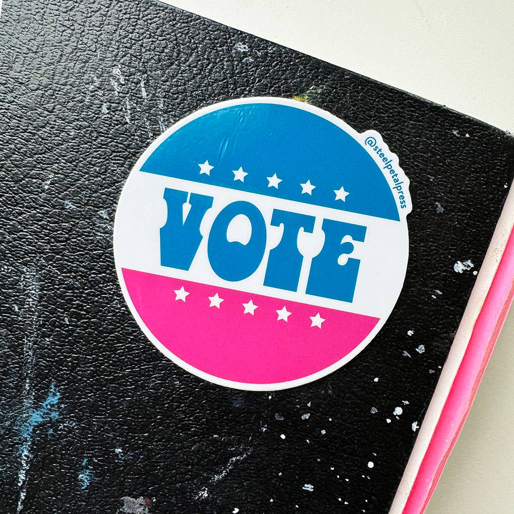 Steel Petal Press sticker Vote Die-Cut Sticker