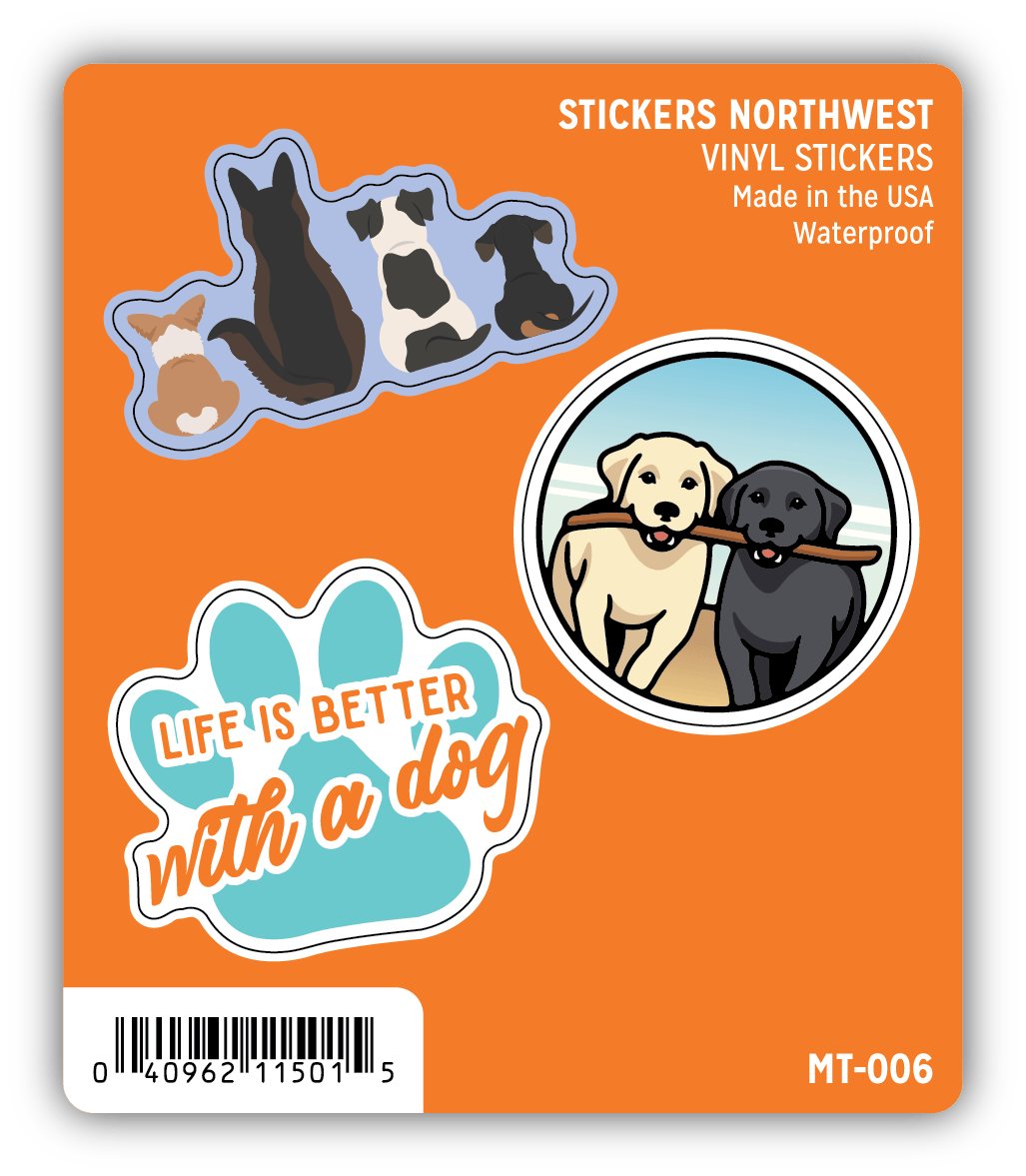 Stickers Northwest Cards Dog Lover Mini Trio Sticker Sheet