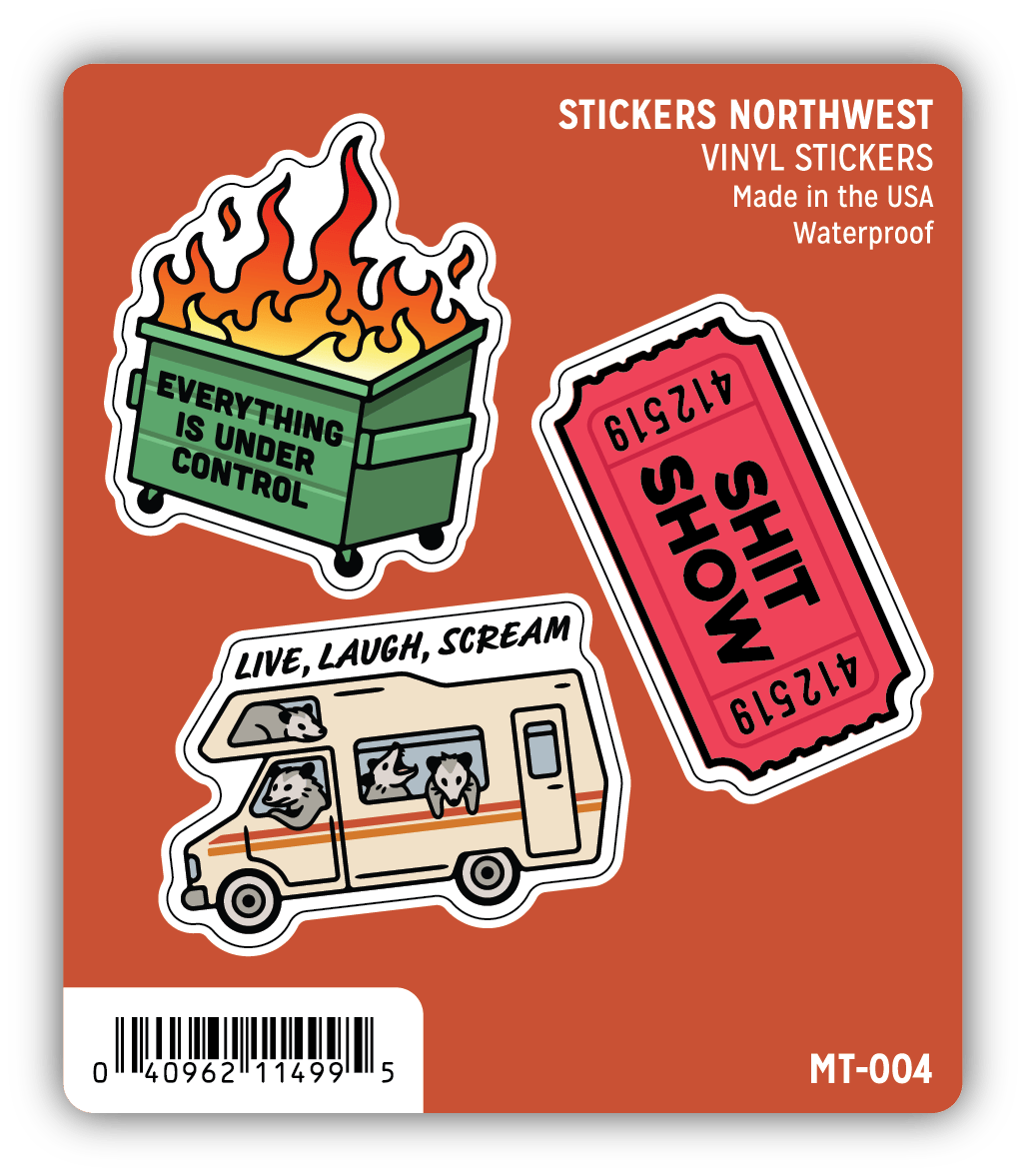 Stickers Northwest Cards Everything is Under Control Mini Trio Sticker Sheet