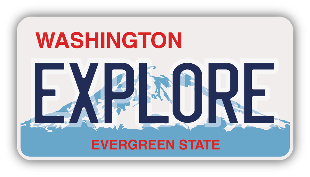 Stickers Northwest Cards Explore Washington License Plate Sticker
