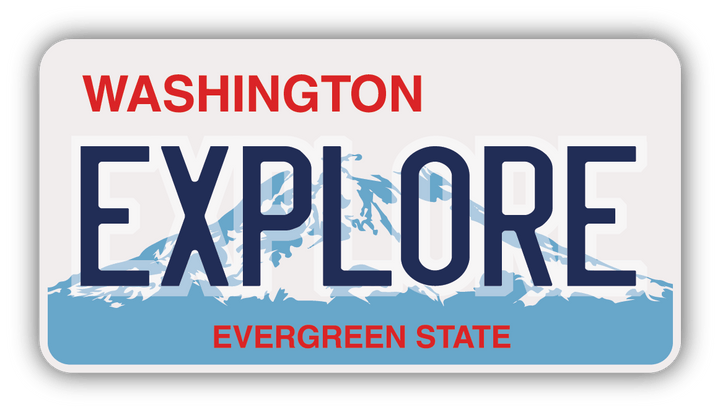 Stickers Northwest Cards Explore Washington License Plate Sticker