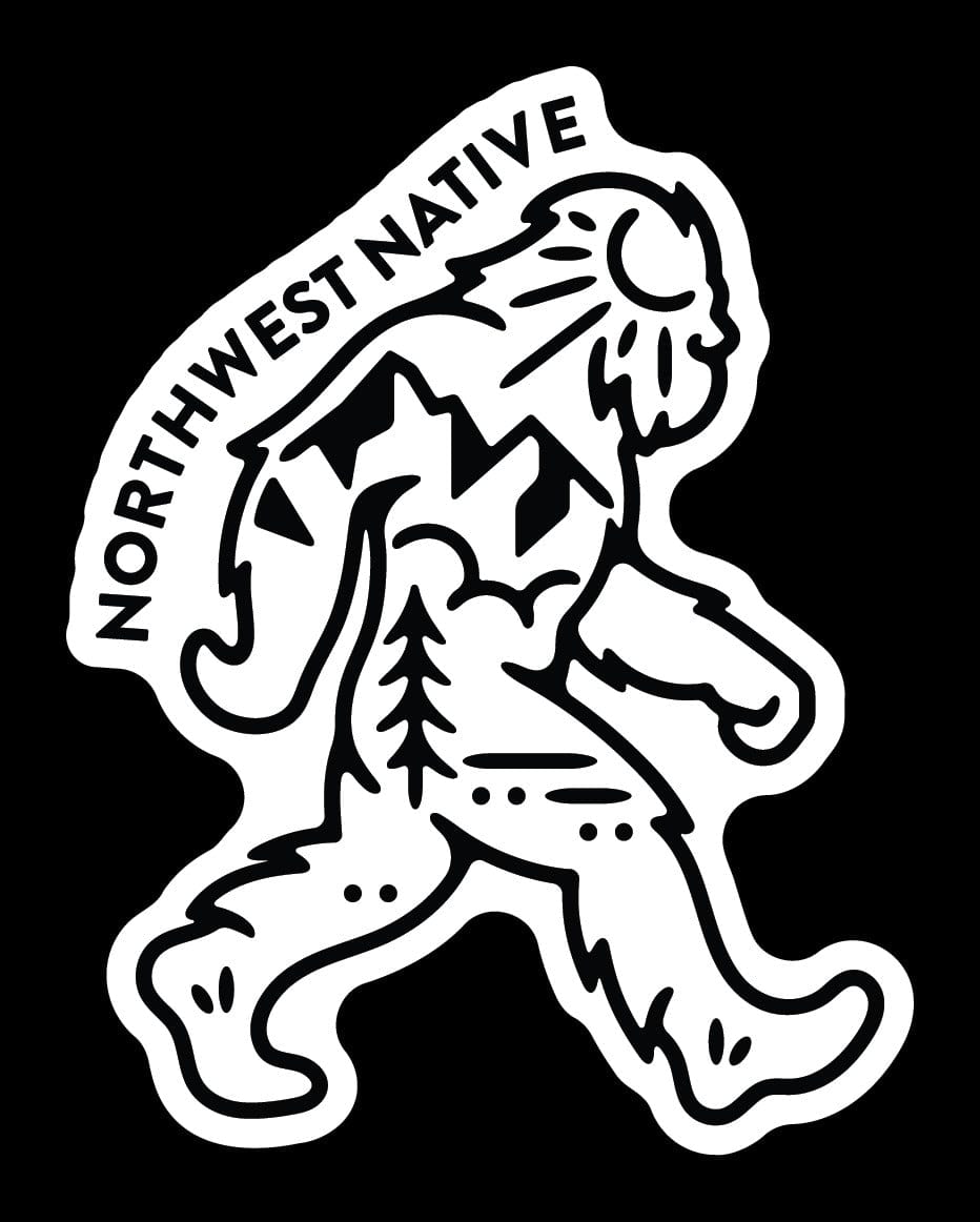 Stickers Northwest Cards Northwest Native Sasquatch Sticker