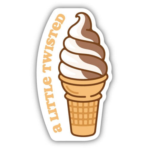 Stickers Northwest Sticker A Little Twisted Ice Cream Cone Sticker