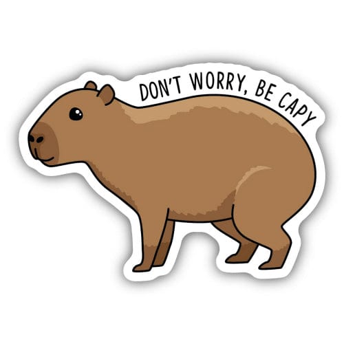 Stickers Northwest Sticker Don't Worry Be Capy Capybara Sticker