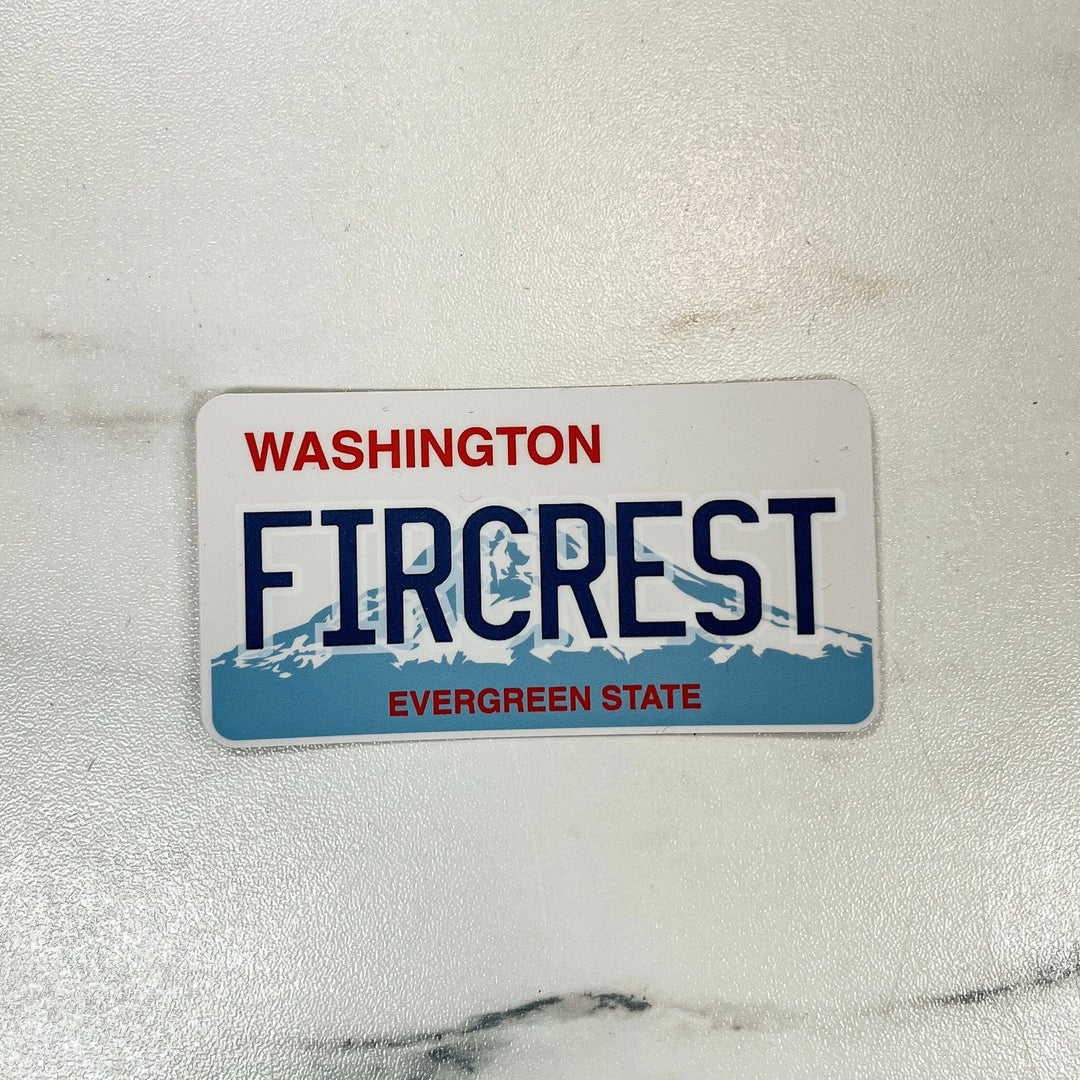 Stickers Northwest Sticker Fircrest WA License Plate Sticker