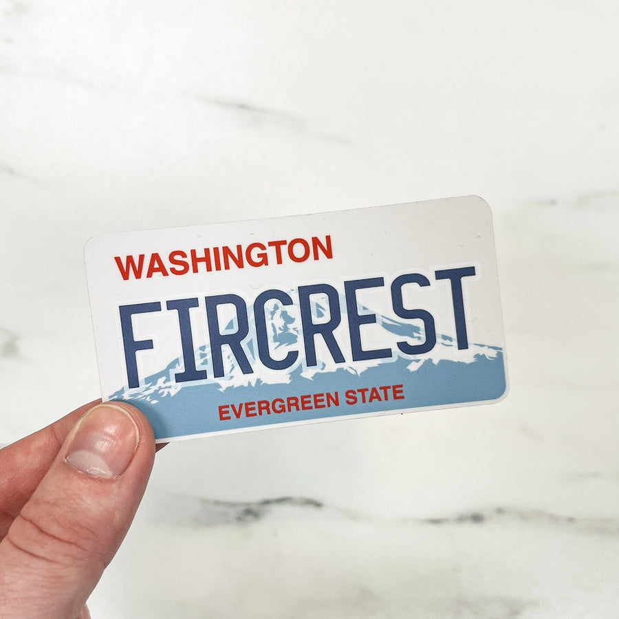 Stickers Northwest Sticker Fircrest WA License Plate Sticker