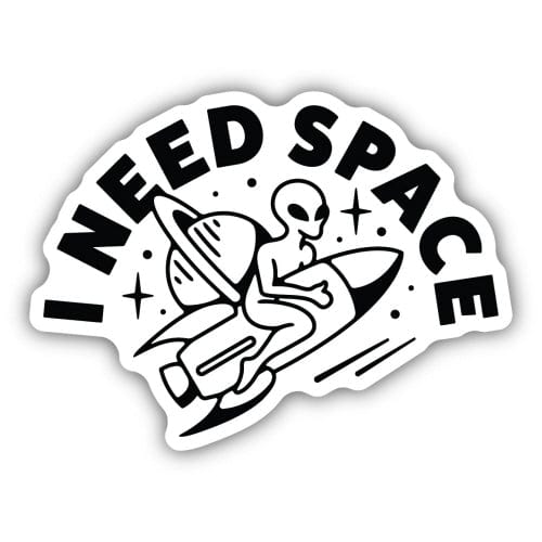 Stickers Northwest Sticker I Need Space Alien Sticker