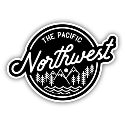 Stickers Northwest Sticker Northwest Mountains & Trees Sticker