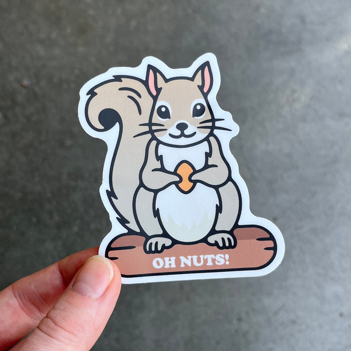 Stickers Northwest Sticker Oh Nuts Squirrel On Log Sticker