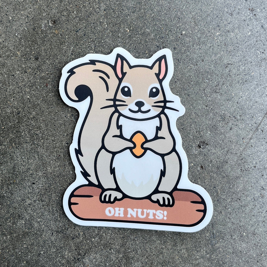 Stickers Northwest Sticker Oh Nuts Squirrel On Log Sticker