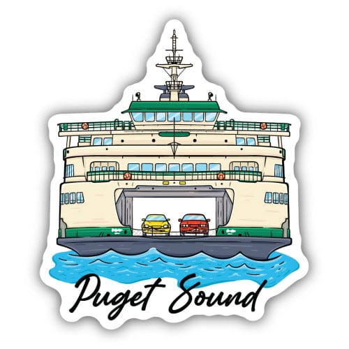 Stickers Northwest Sticker Puget Sound Ferry Sketch Sticker