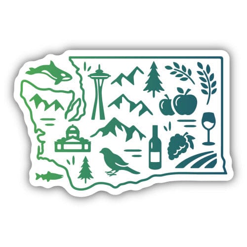 Stickers Northwest Sticker Washington Icons Sticker