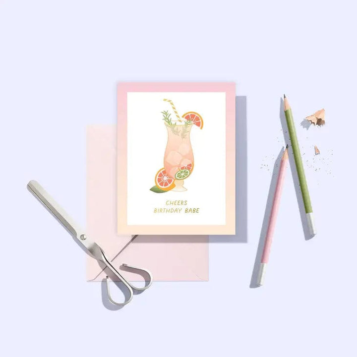 Sublime & Co. Card Cheers Birthday Babe Paloma Card