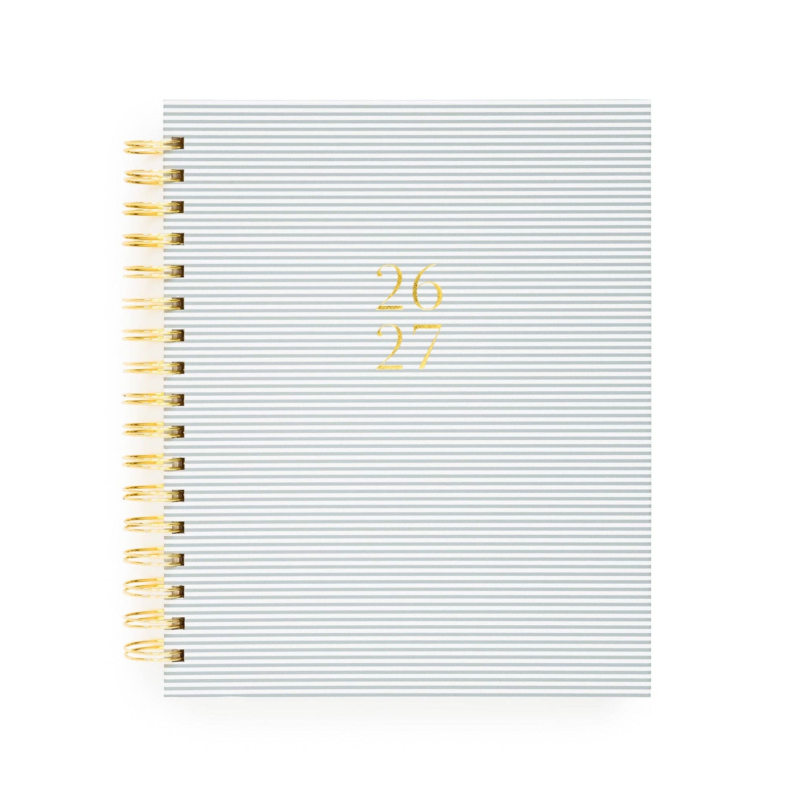 Sugar Paper paper 2026-2027 Dusty Blue Pinstripe Academic Spiral Weekly & Monthly Planner