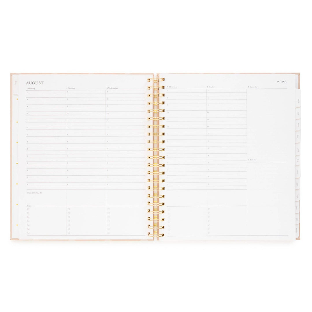 Sugar Paper paper 2026-2027 Rose Dot Large Spiral Weekly & Monthly Academic Planner