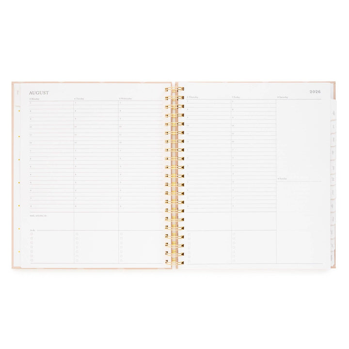 Sugar Paper paper 2026-2027 Rose Dot Large Spiral Weekly & Monthly Academic Planner