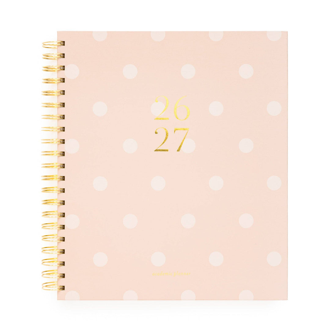 Sugar Paper paper 2026-2027 Rose Dot Large Spiral Weekly & Monthly Academic Planner