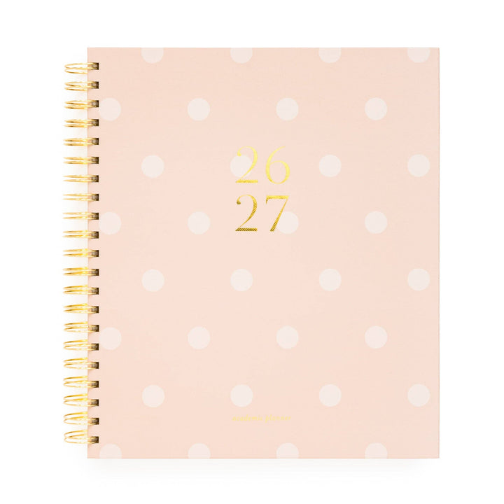 Sugar Paper paper 2026-2027 Rose Dot Large Spiral Weekly & Monthly Academic Planner