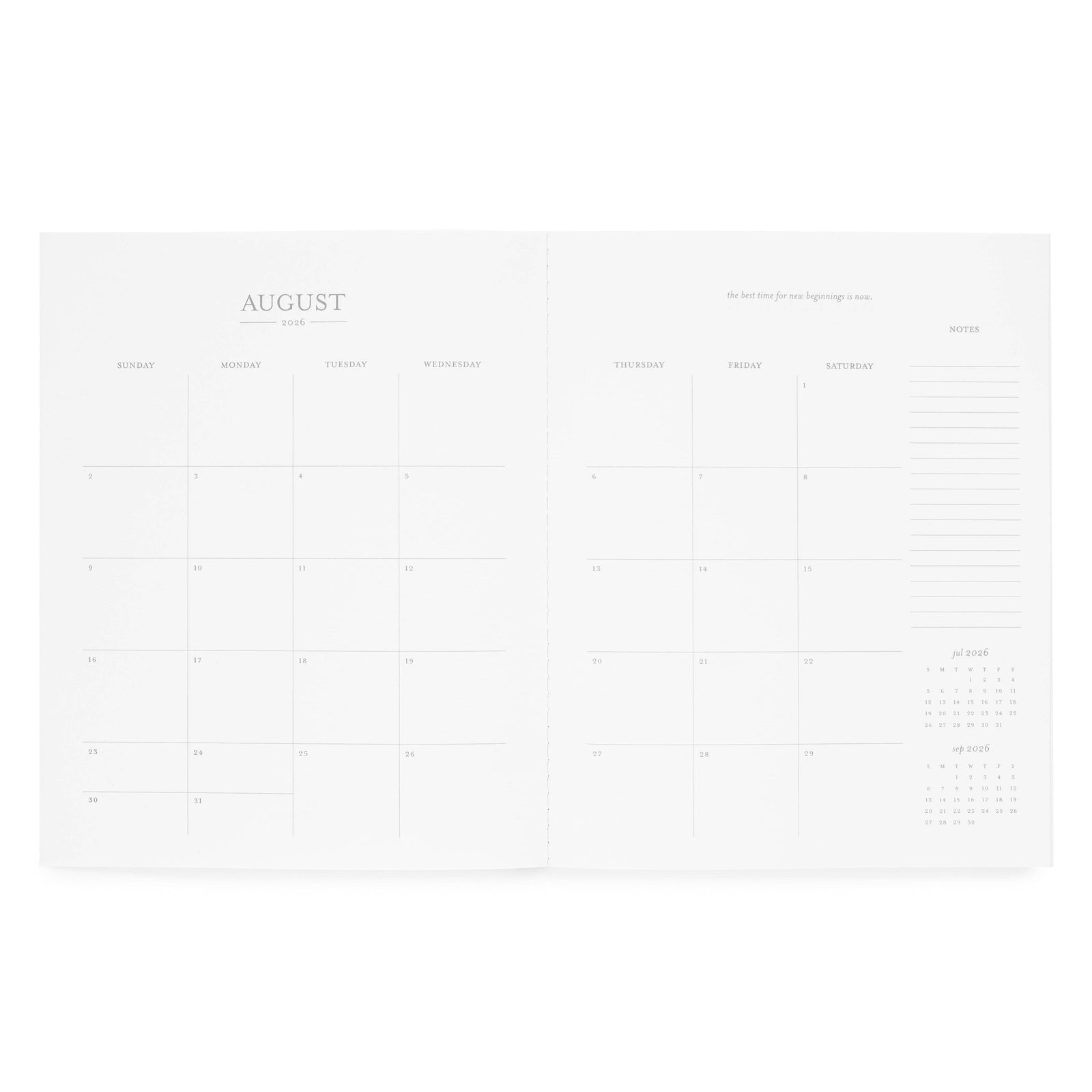 Sugar Paper paper 2026-2027 Rose Stripe Monthly Academic Planner