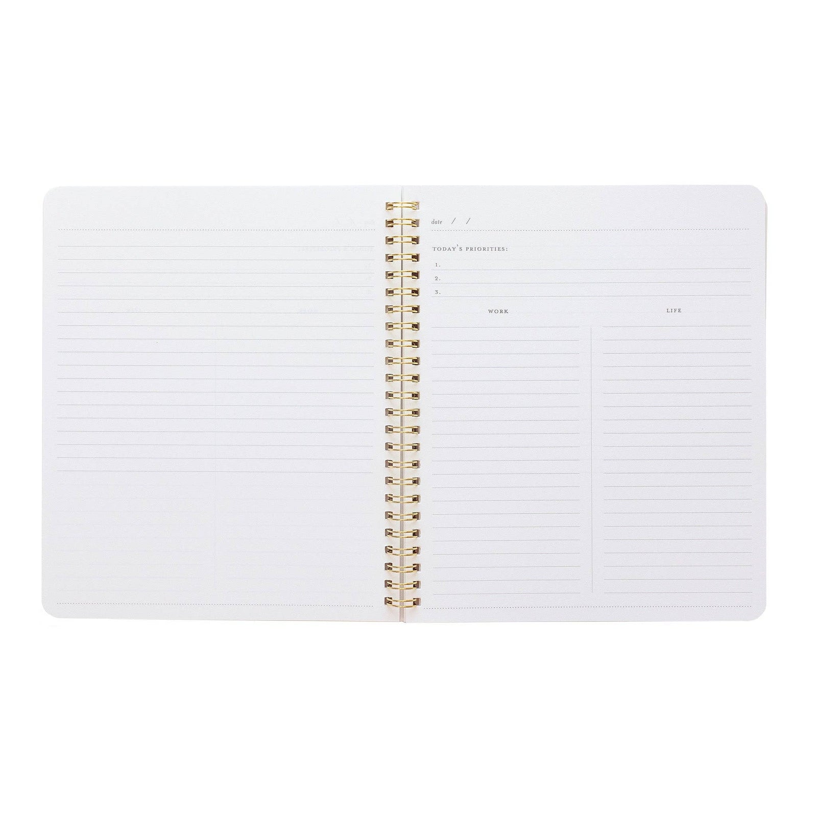 Sugar Paper paper Black Work/Life Spiral Notebook | Guided Notebook